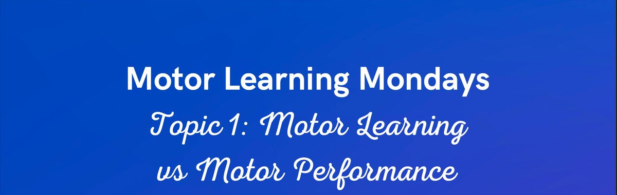 JamesCurtisSLP's tweet photo. In celebration of #pride 🌈 and #dysphagiaawareness month, I'm doing a "Motor Leaning Monday" mini-series for voice, cough, and swallowing therapy 🥳 First topic: defining and differentiating 'Motor Learning' from 'Motor Performance'. Video summary at the end (1/10) https://t.co/rFIYK56vHi