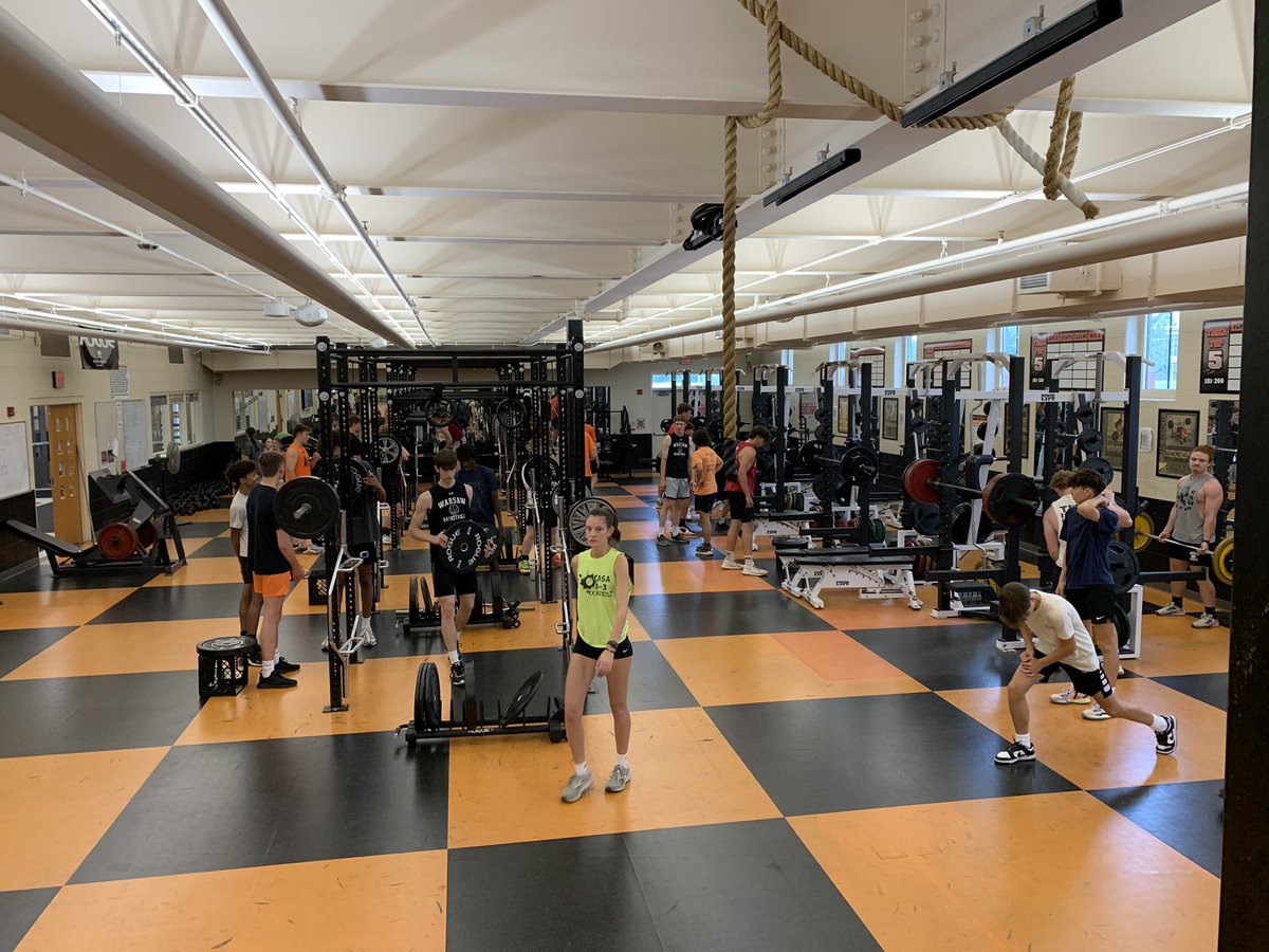 Day 1 of summer training starting off BIG! 35+ athletes showing up at 9:30 to get better! #TigerStrong