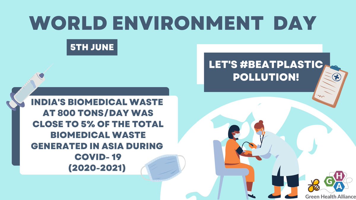 GreenHealthAll's tweet photo. Biomedical waste includes PPE such as masks, safety goggles, face shields, hair covers etc. are all made of plastics like polyethene terephthalate (PET), polycarbonate, low-density polyethene etc. (1/2) https://t.co/5vIhGzGwIg