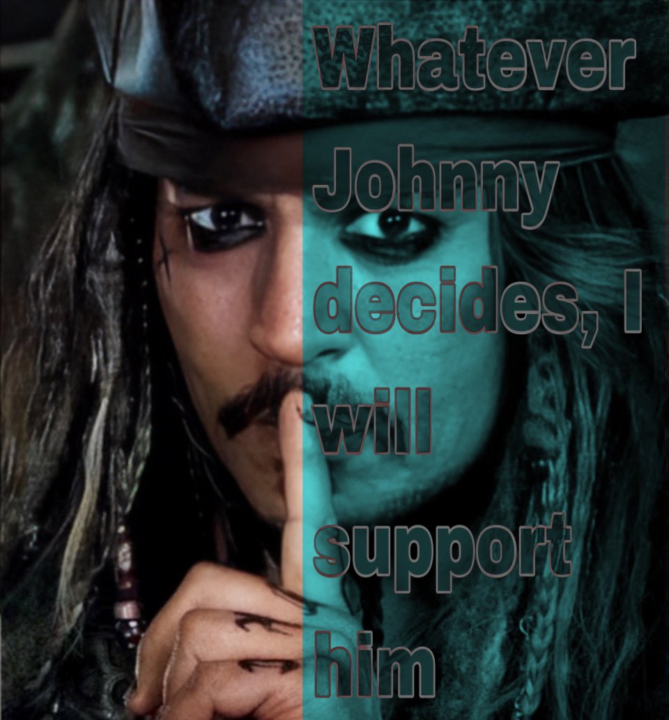 With certainty…❤️‍🔥

#NoJohnnyNoPirates 
#JohnnyDepp
#JohnnyDeppDeservesAnApology 
#JohnnyDeppDeservesAnApology 
#JohnnyDeppIsALegend
#CaptainJackSparrow 
#POTC6
#JohnnyDeppBestActor
#JohnnyDeppWon
#IStandWithJohnnyDepp