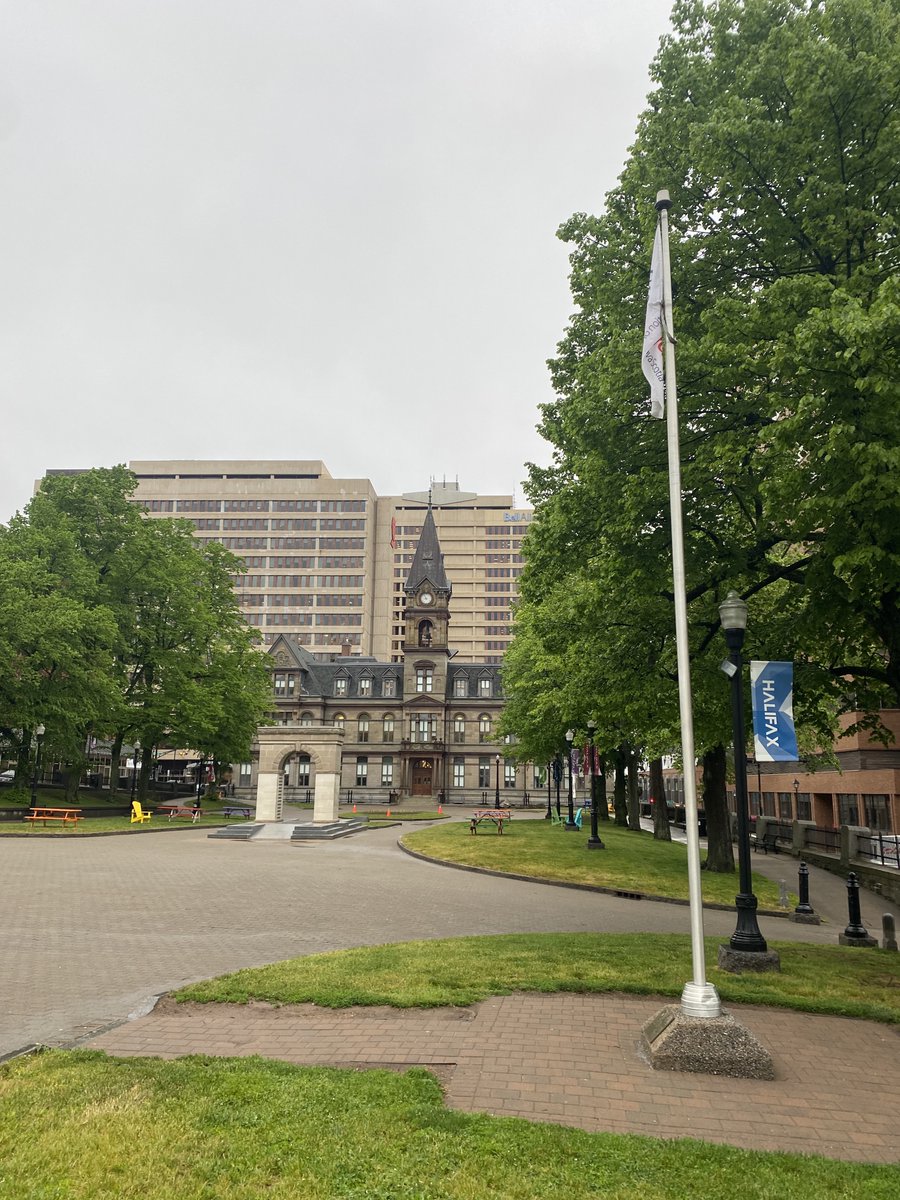 Thank you to those who joined us this morning for our flag-raising in Halifax Grand Parade! Even though the wind didn't cooperate for our photo, you can visit anytime today to see our flag raised to help increase awareness of the over 70,000 survivors and their families across NS