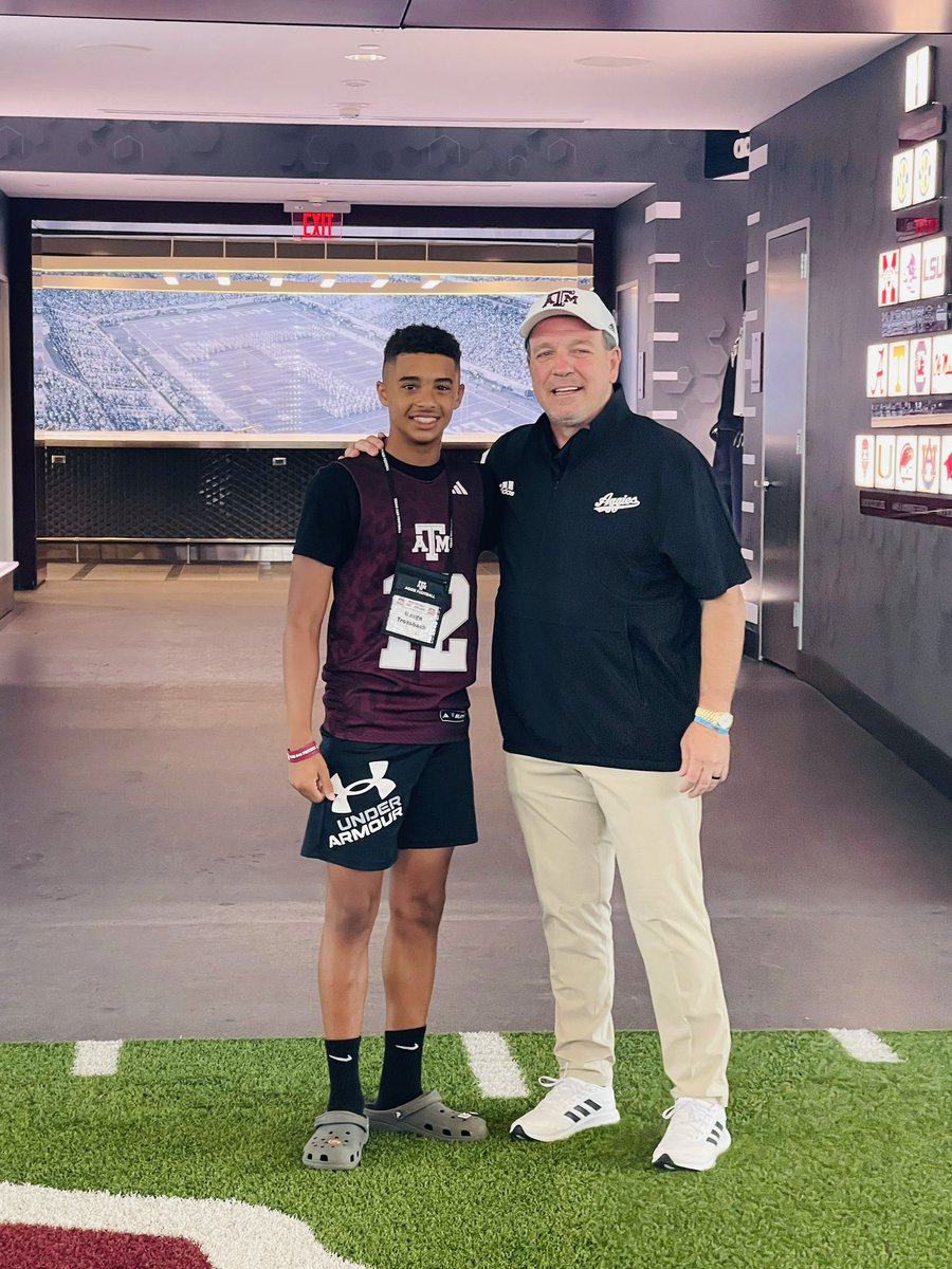 Looking forward to camp this week @AggieFootball Thanks @TAMU for the opportunity! #easttexas #grind #youngathlete #onetowatch #dontsleep #aggieland #howdy #gilmerbuckeye