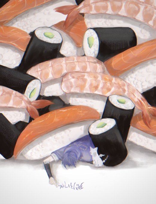 「lying sushi」 illustration images(Latest)