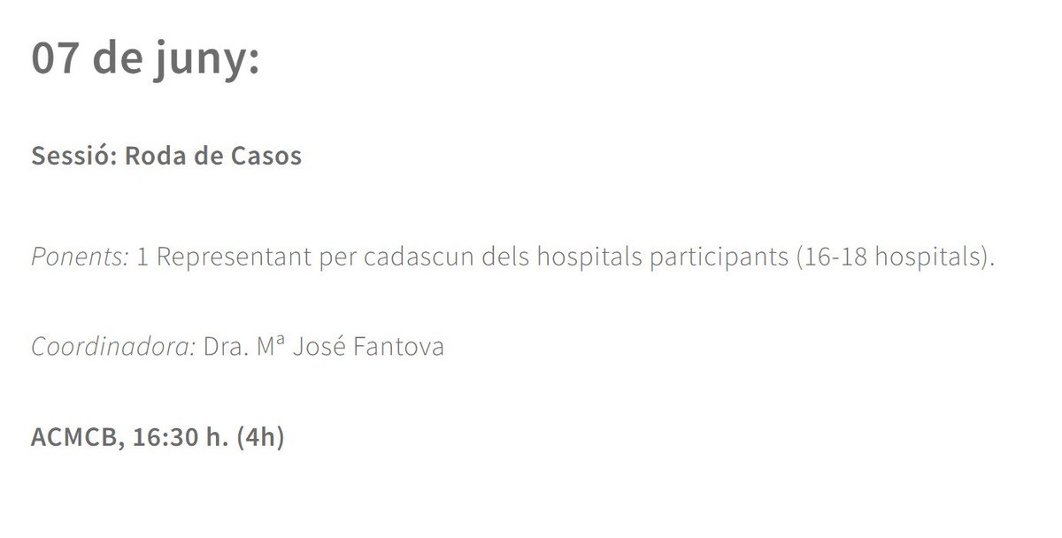 CitopatolCAT's tweet photo. Aquest dimecres 7 de juny últim dia de curs 🥳
Us esperem:
📌15h 1a Convocatoria Assamblea Extraordinària (només presencial)
📌15:30h 2a Convocatoria Assamblea Extraordinària (només presencial)

📌16:30h Sessió Roda de Casos amb 21 participants 😅📚(híbrid) Coordina: Dra.Fantova https://t.co/udM0ThuvMD