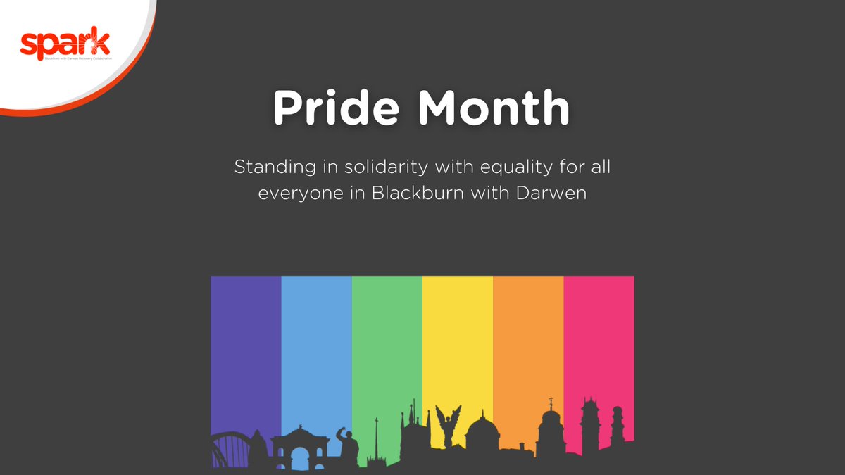 Standing in solidarity with equality for all everyone in #BlackburnWithDarwen
#LoveIsLove #PrideMonth

For non-discriminatory support with substance-related problems visit &gt; sparkbwd.org.uk