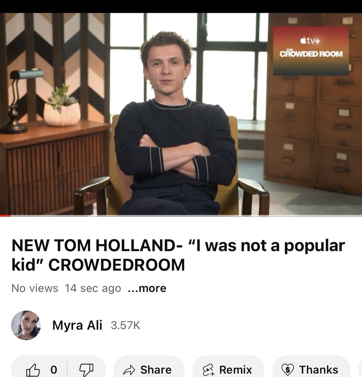 NEW TOM HOLLAND- “I was not a popular kid” CROWDEDROOM youtu.be/6wK_0Jl-NAg via @YouTube #crowdedroom #TomHolland