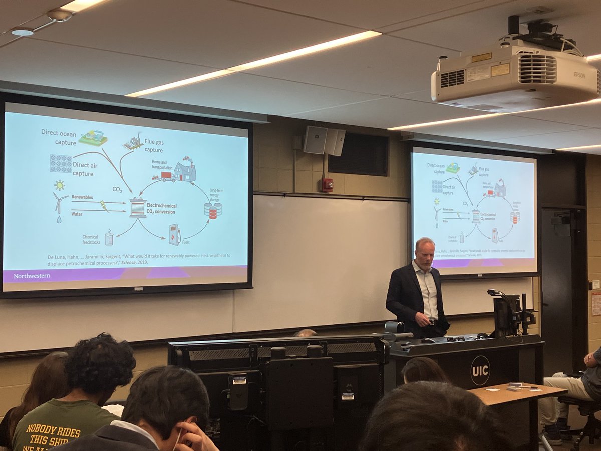 CabanaChemistry's tweet photo. If it is summer in Chicago, it is #NGenE time! Our 2023 program is off to a strong start with @tedsargentNU_TO discussing why electrochemistry is a key component on the road to Carbon Negative #zeroisnotenough https://t.co/MgaZ8Bza9y