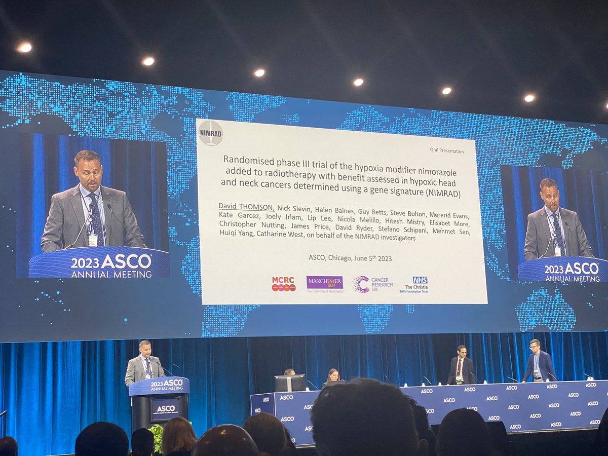 YeePei Song 🕷💙 (@syeepei) on Twitter photo <a href="/DrDThomson/">David Thomson</a> takes to the stage to present data from NIMRAD at #ASCO2023
<a href="/MCRCnews/">Manchester Cancer Research Centre</a> <a href="/CR_UK/">Cancer Research UK</a> <a href="/dr_jm_price/">James Price</a> <a href="/CatharineWest3/">Catharine West</a>
🙌 🎉 🎊
#venturingabovethediaphragm
#urooncologistoutofwater <a href="/DrDThomson/">David Thomson</a> takes to the stage to present data from NIMRAD at #ASCO2023
<a href="/MCRCnews/">Manchester Cancer Research Centre</a> <a href="/CR_UK/">Cancer Research UK</a> <a href="/dr_jm_price/">James Price</a> <a href="/CatharineWest3/">Catharine West</a>
🙌 🎉 🎊
#venturingabovethediaphragm
#urooncologistoutofwater