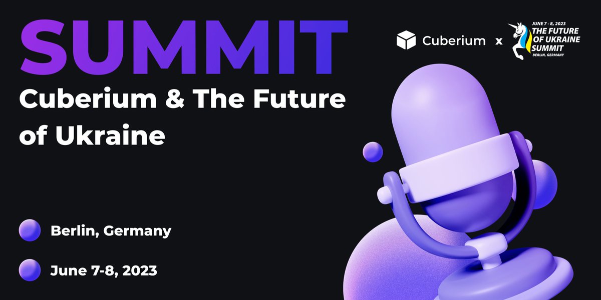 Cuberium's tweet image. June 7-8, 2023. Berlin, Germany 🇩🇪
Conference "The Future of Ukraine." 

Cuberium is honored to join one of the biggest conferences! 

Be the first to know about the ambitious plans of Cuberium.

The future is here, and we're proud to be at the forefront of this technological…