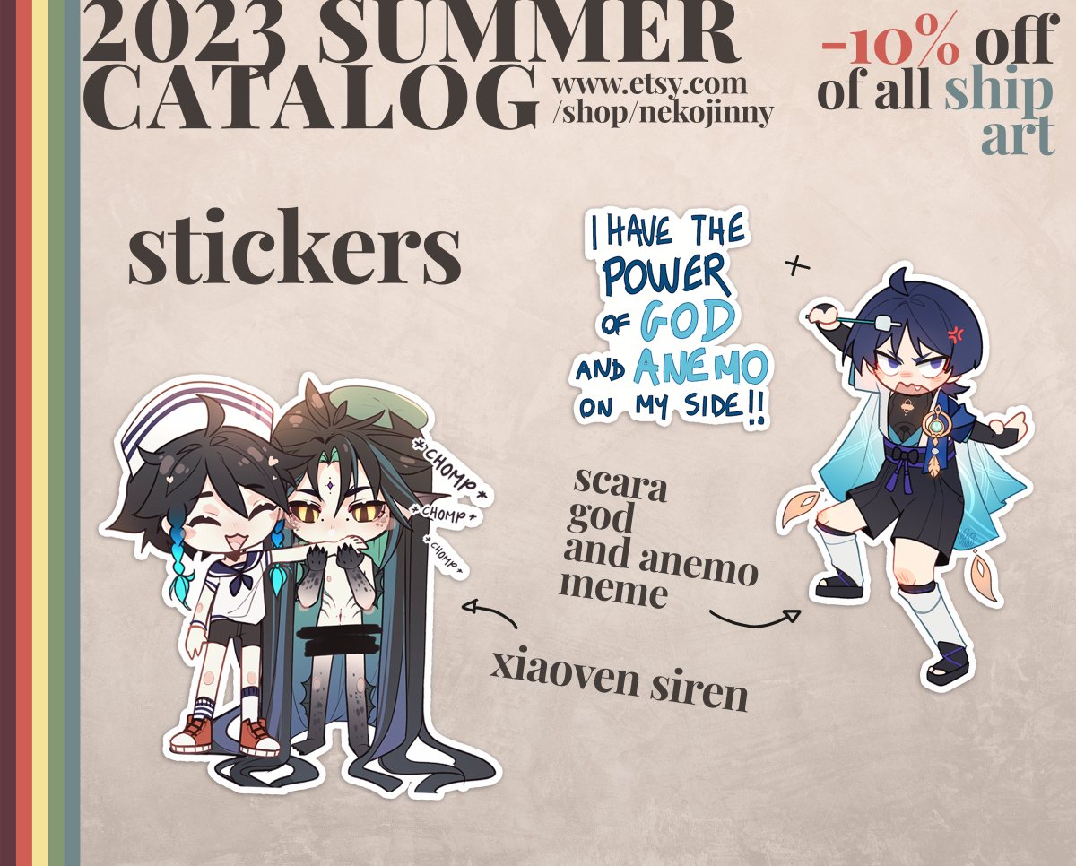 NekoJinnyArt's tweet photo. HEYO!!
I got new stuff in my sh0p + a little discount✨
link below 🔽 https://t.co/rRGTP78XBx