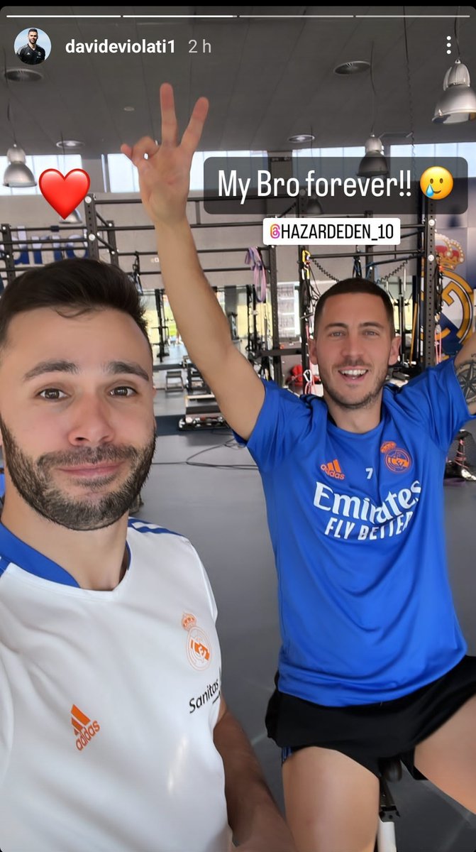 📲 Real Madrid's physiotherapist Davide on IG: