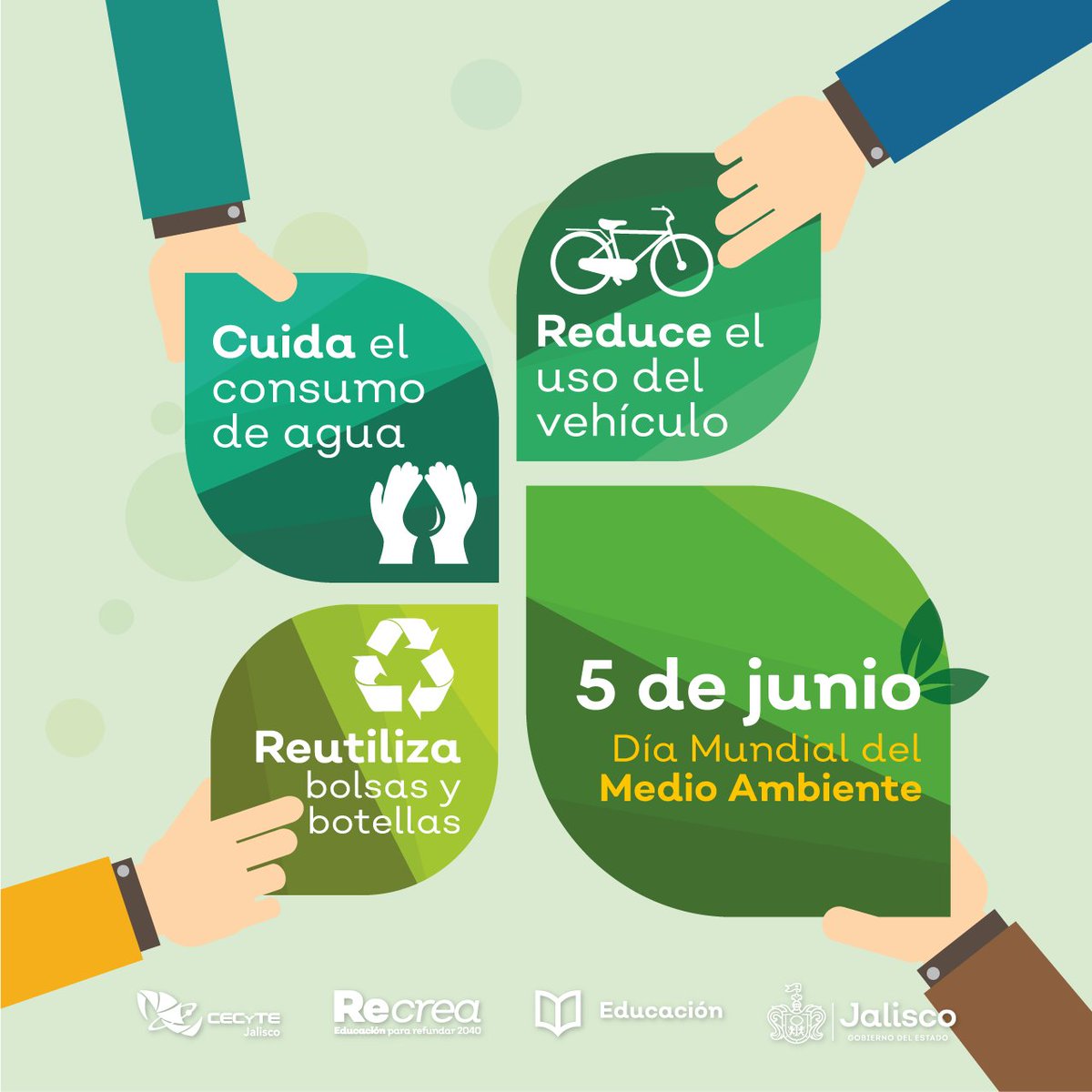 cecytejal_'s tweet photo. El Día del Medio Ambiente 🍃, dedicado al cuidado del planeta 🌏, nos invita a unirnos en una causa común: impulsar el cambio hacia una sociedad más responsable con la naturaleza.

#SomosGrandes💖
#SomosCECyTEJ💚🧡 https://t.co/PI1tTP2yQ8