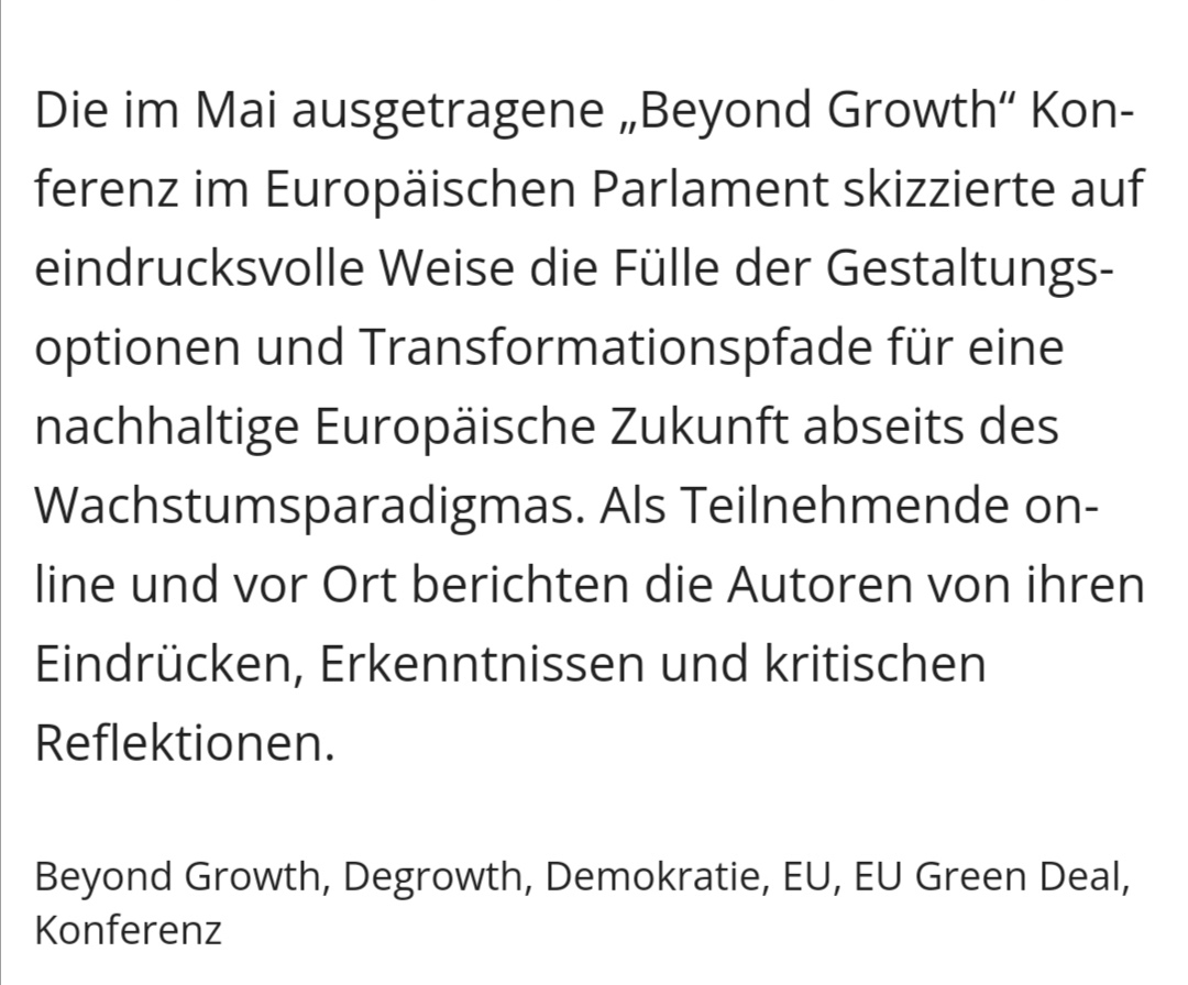 jannis_nie's tweet photo. Das fossile Wachstumsmodell ist obsolet - steht #Europa vor einem Paradigmenwechsel?

Auch zwei Wochen nach #BeyondGrowth2023 hallen Inhalte und Energie noch nach. @malteterzer &amp; ich haben deshalb im Blog #Postwachstum unsere Reflektionen aufgeschrieben: 
https://t.co/xJtYG8IVcH https://t.co/1cuaGpHMQ7