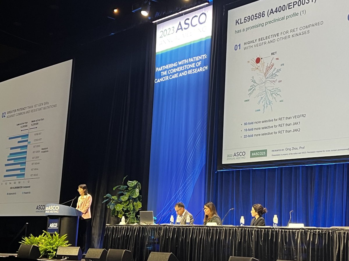 Next generation selective RET inhibitor EP0031/A400 - convincing and solid data presented by Prof Zhou.