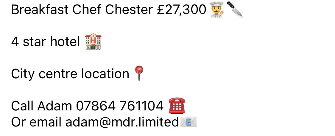 ChefsAround's tweet image. Breakfast chefs job Chester 

#HospitalityJobs #hotnewjob #chesterjob