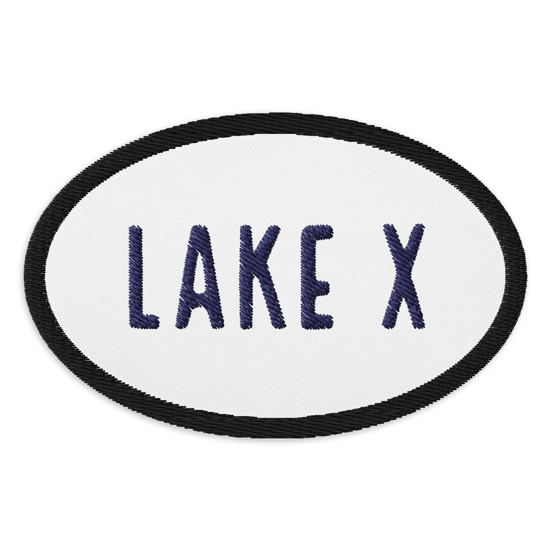 RadioBarz's tweet photo. Lake X Embroidered Patch Black and Blue available on Etsy https://t.co/XZizJ2Hll2 https://t.co/aC2dZueZSO