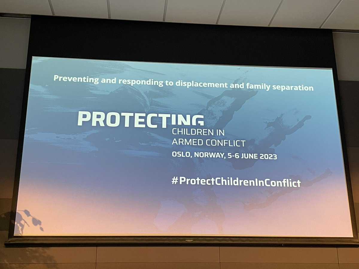 Very important discussions over the next two days in Oslo 👇
#ProtectChildrenInConflict