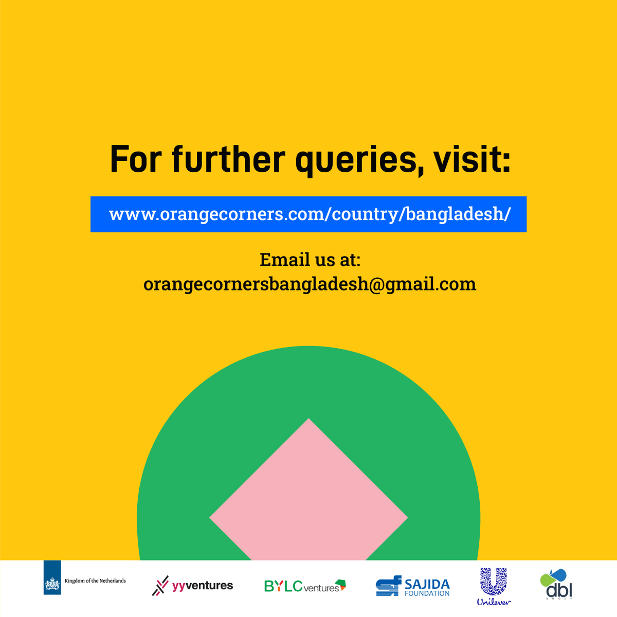 Join our Incubation Programme to get an opportunity to secure up to 50,000 Euros in funding to take your business to new heights!🚀
​
Applications close at 11:59 PM this Saturday, June 10! orangecorners.com/country/bangla…​

#OrangeCornersBD #Incubation #EnablingEntrepreneurshi