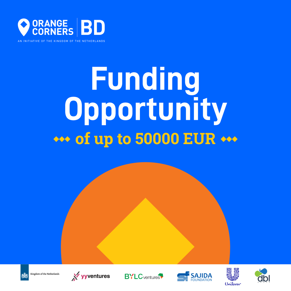 OrangeCornersBD's tweet photo. Join our Incubation Programme to get an opportunity to secure up to 50,000 Euros in funding to take your business to new heights!🚀
​
Applications close at 11:59 PM this Saturday, June 10! https://t.co/kGxjOqnD8T​

#OrangeCornersBD #Incubation #EnablingEntrepreneurshi https://t.co/ADQUcovWNI