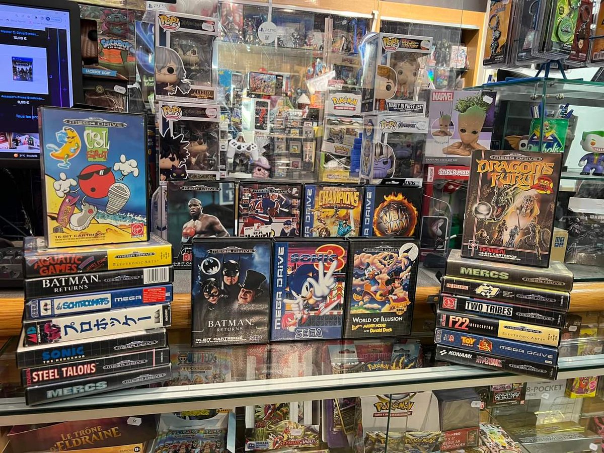 zoneretrocash's tweet photo. Arrivage 🤩🤩🤩 lot de jeux #sega #megadrive #genesis #Batman #coolspot #sonic3 #nbajam #eternalchampions #worldofillusion #mercs #dragonfury #toystory #twotribes #hyperdunk #SonicTheHedeghog #thesmurfs #RETROGAMING https://t.co/5JLHBx4mzA