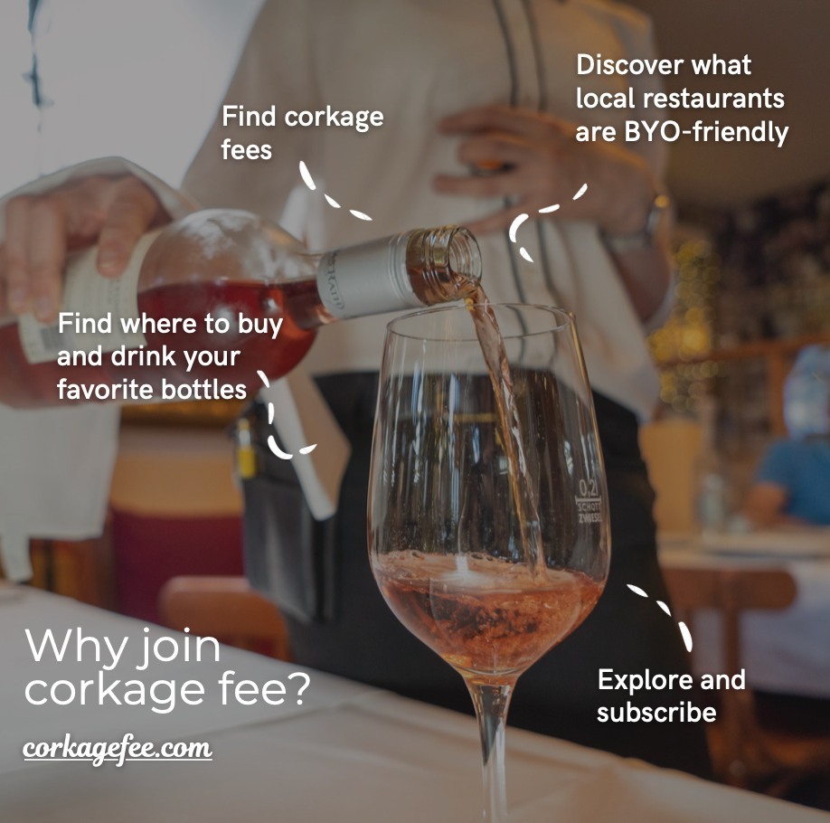 CorkageFee's tweet photo. Find all the benefits of joining the #wine community by downloading the #corkage fee app!

✨https://t.co/DjqLYWD6qQ

▶️ Find corkage fees
▶️ Discover #BYO restaurants
▶️ Find where to buy &amp; drink your favorite bottles
▶️ Explore, subscribe..
and more! https://t.co/HxulZd1JGn