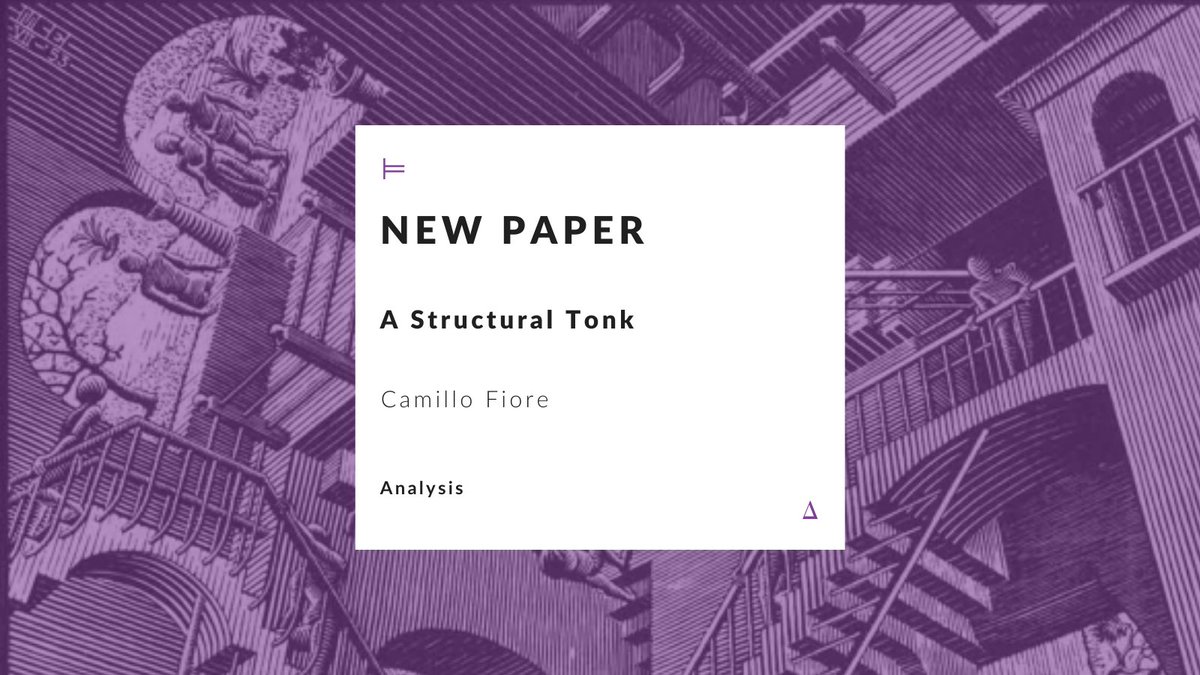 🥳 We are glad to announce that Camillo Fiore's paper "A Structural Tonk" has been accepted in Analysis!