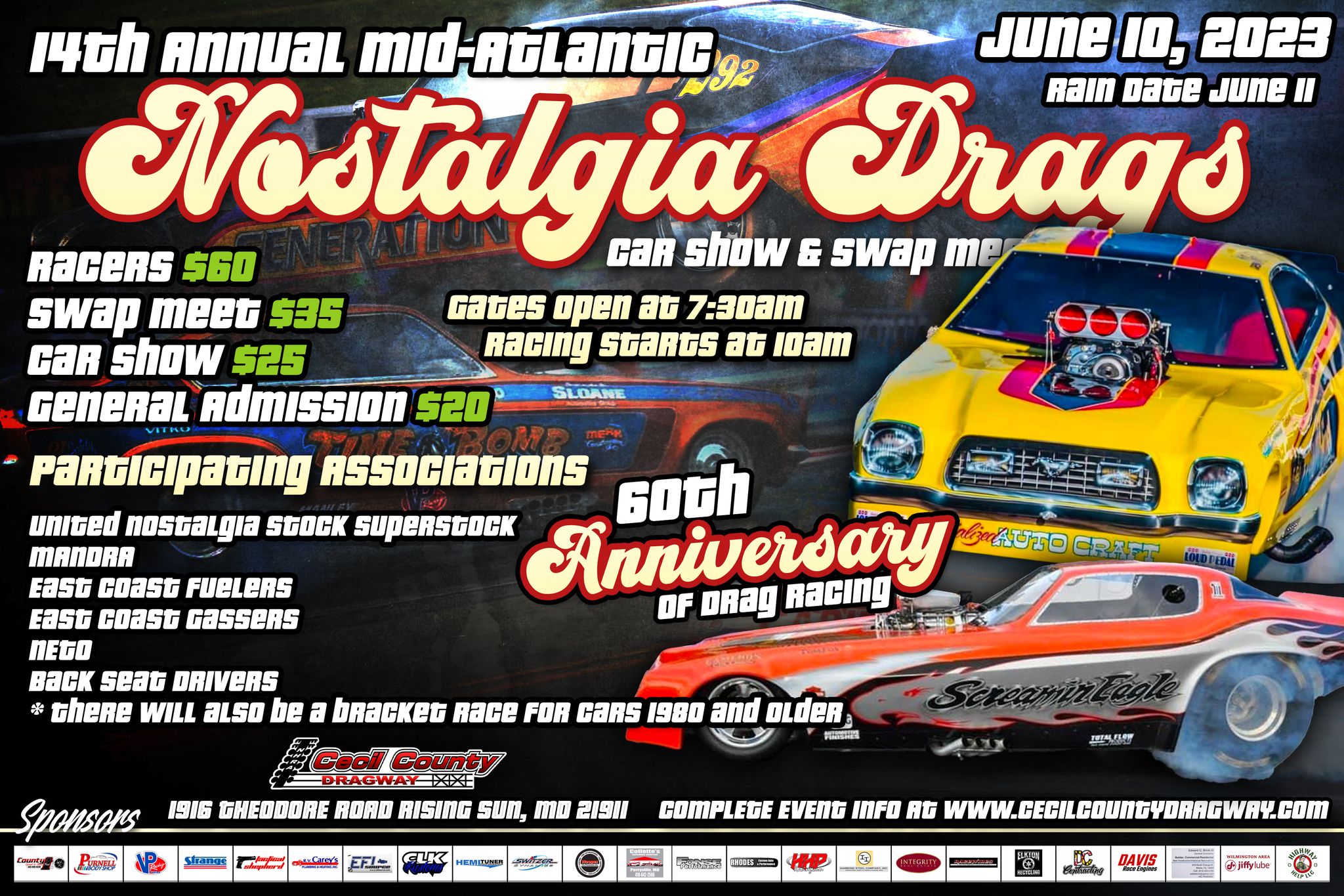 Cecil County Dragway on Twitter "Saturday June 10th The 14th Annual
