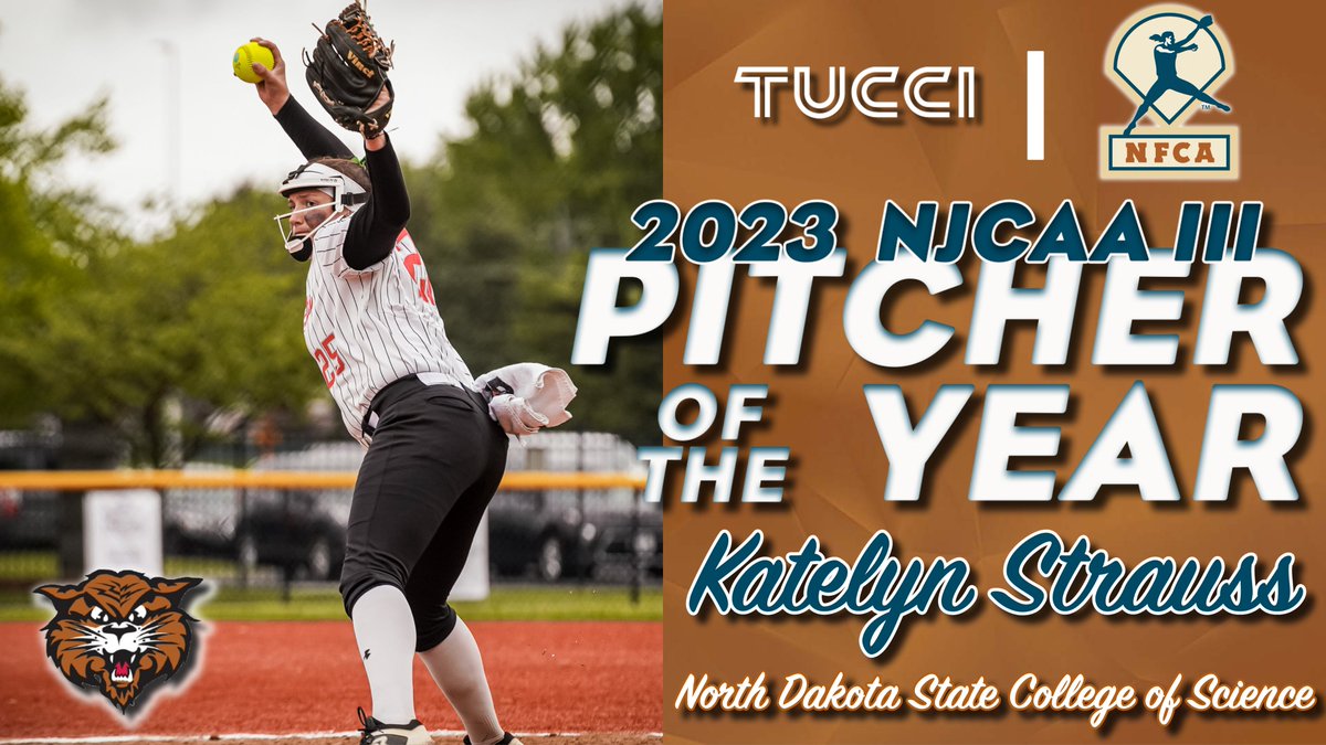 🚨 AWARDS ALERT: Congratulations to the 2023
@tucci_limited / NFCA NJCAA Division III Pitcher of the Year, @softballNDSCS' Katelyn Strauss! 🥎

🔗 nfca.org/divnews/njcaa3…