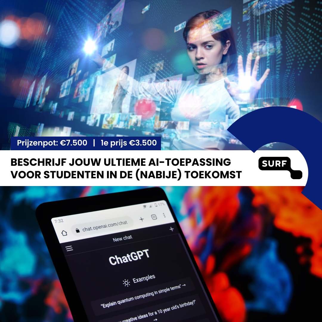 Starthubs (@starthubs) on Twitter photo Welke kansen zie jij voor #AI in het #onderwijs?👩🎓 Deel jouw ultieme AI-toepassing en win €3.500 -> starthubs.co/nl/surf/ai-toe…
In deze #IdeationChallenge beloont <a href="/SURF_NL/">SURF-coöperatie</a> positieve ervaringen, ideeën en toekomstvisies, (uitgewerkt in een concept of toepassing)!
#ChatGPT Welke kansen zie jij voor #AI in het #onderwijs?👩🎓 Deel jouw ultieme AI-toepassing en win €3.500 -> starthubs.co/nl/surf/ai-toe…
In deze #IdeationChallenge beloont <a href="/SURF_NL/">SURF-coöperatie</a> positieve ervaringen, ideeën en toekomstvisies, (uitgewerkt in een concept of toepassing)!
#ChatGPT