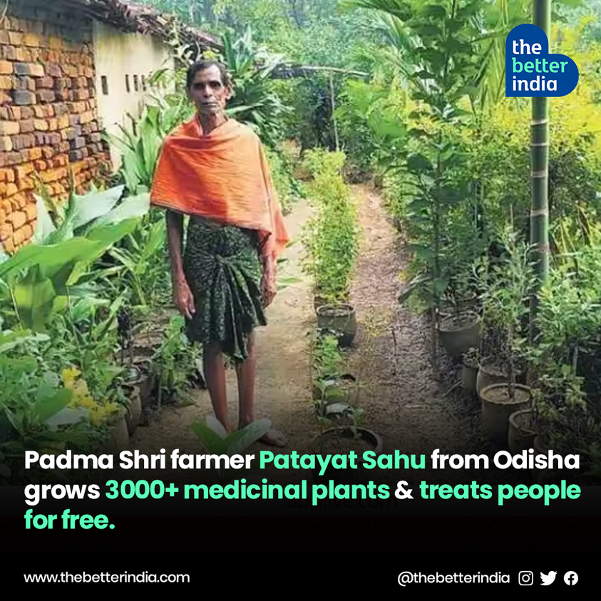 thebetterindia's tweet photo. While only the mountainous and the #Himalayan regions were considered the hub of herbs and medicines, a 65-year-old farmer from #Kalahandi is cultivating these plants in the plains of Odisha. 

#PadmaAwardee #IndianFarmer #Recognition #Flora #Medicine #Proud #India https://t.co/ZdX1iZHg01