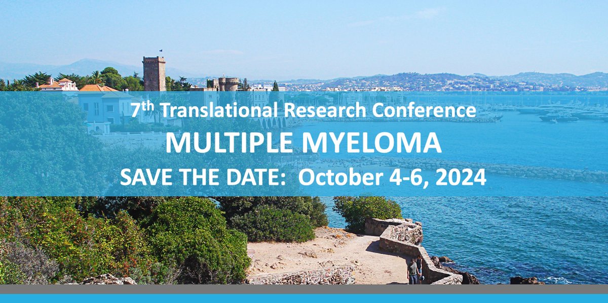📣 #ESHMM2024 SAVE THE DATE: October 4-6, 2024
REGISTRATION IS OPEN, proceed here ➡ bit.ly/3WOpbaI
📍 Join us in Mandelieu-La Napoule 🇫🇷
7th Translational Research Conference
MULTIPLE #MYELOMA
Chairs: Hartmut Goldschmidt, @MyMKaiser, @SLentzsch
#ESHCONFERENCES #MMsm