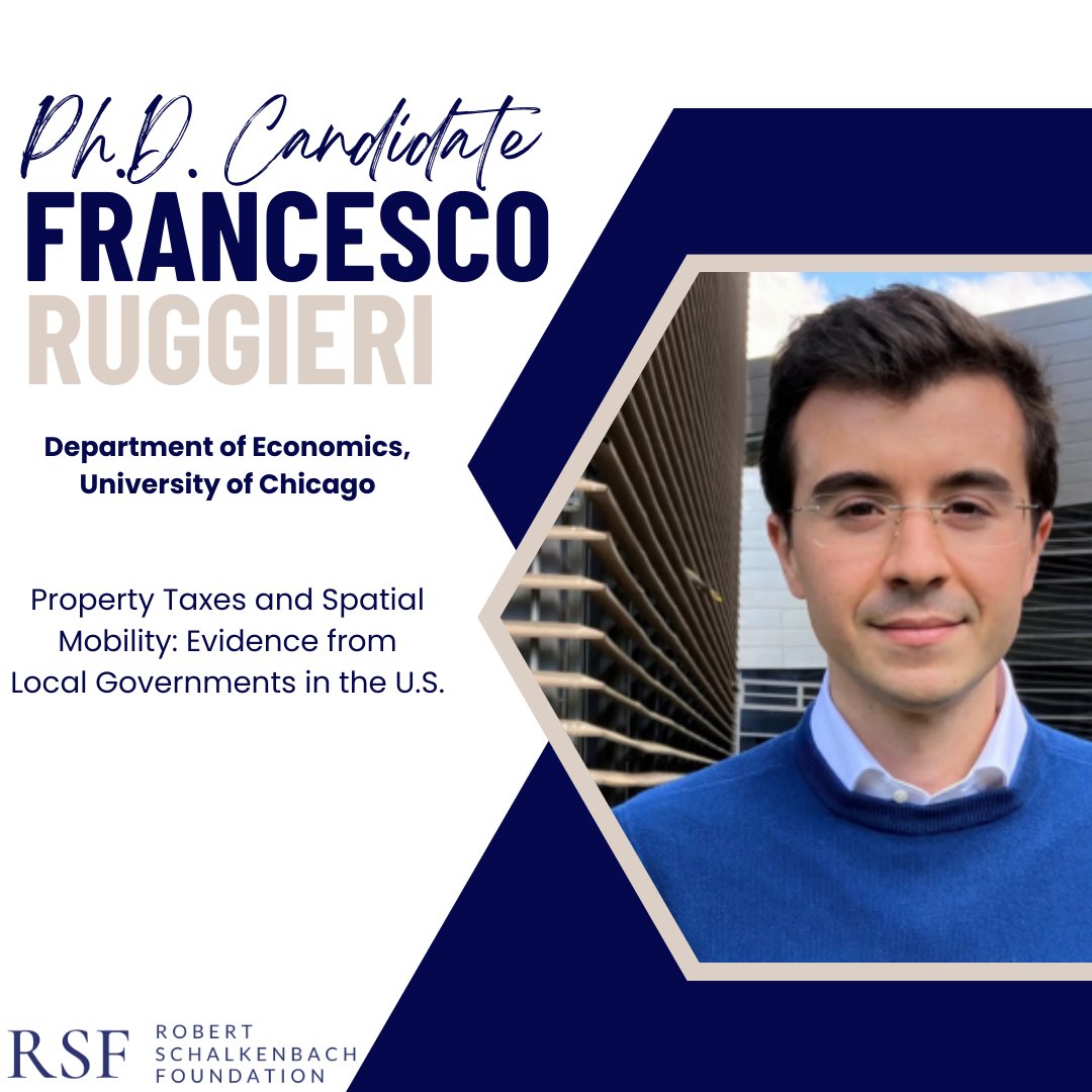We are continuing to announce our POI #grantees, today we are sharing Francesco Ruggieri!

Francesco is a Ph.D. candidate at the Kenneth C. Griffin Department of Economics at the University of Chicago, and focuses on topics in public and urban economics. Welcome Francesco!