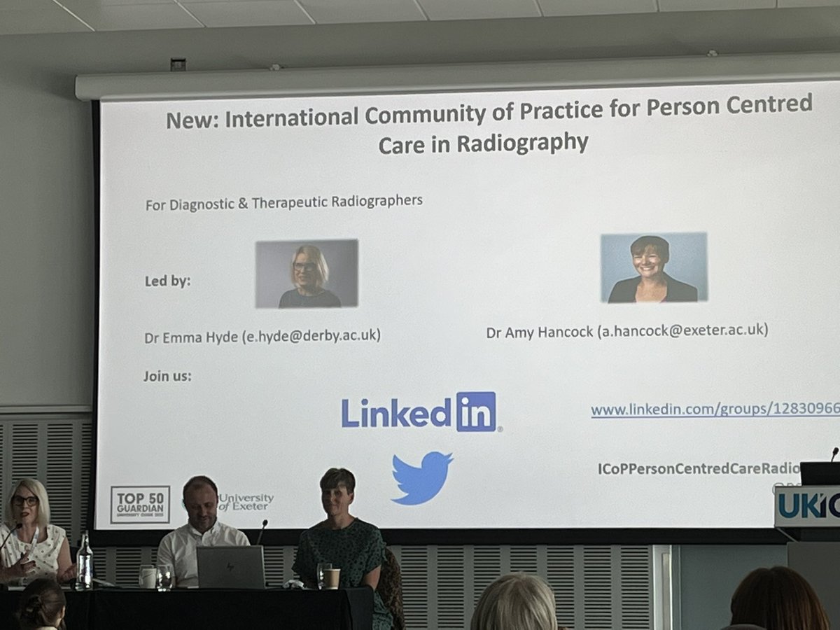 Shout out 🗣️ from @EmmaHydeTeach and @AmyTaylM for their international community of practice for person centred care in radiography @PCentred 🫱🏾‍🫲🏻🫶🏼 #PCC #ptexp