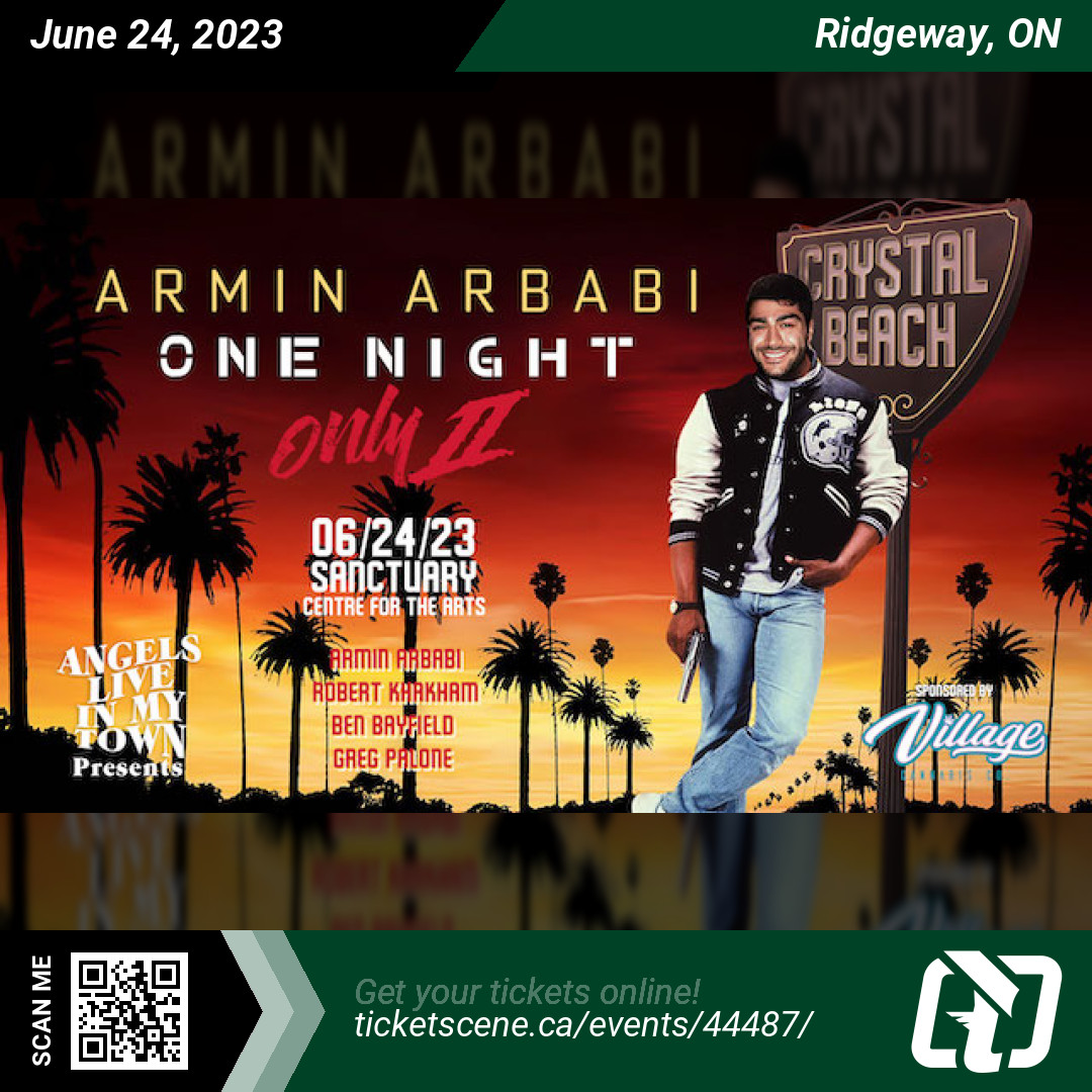 Armin Arbabi will be performing at @thesanctuary2 - Centre for the Arts on Saturday, June 24, 2023, at 8:00 pm
Get your tickets online ticketscene.ca/events/44487/
#ridgeway #tickets #events