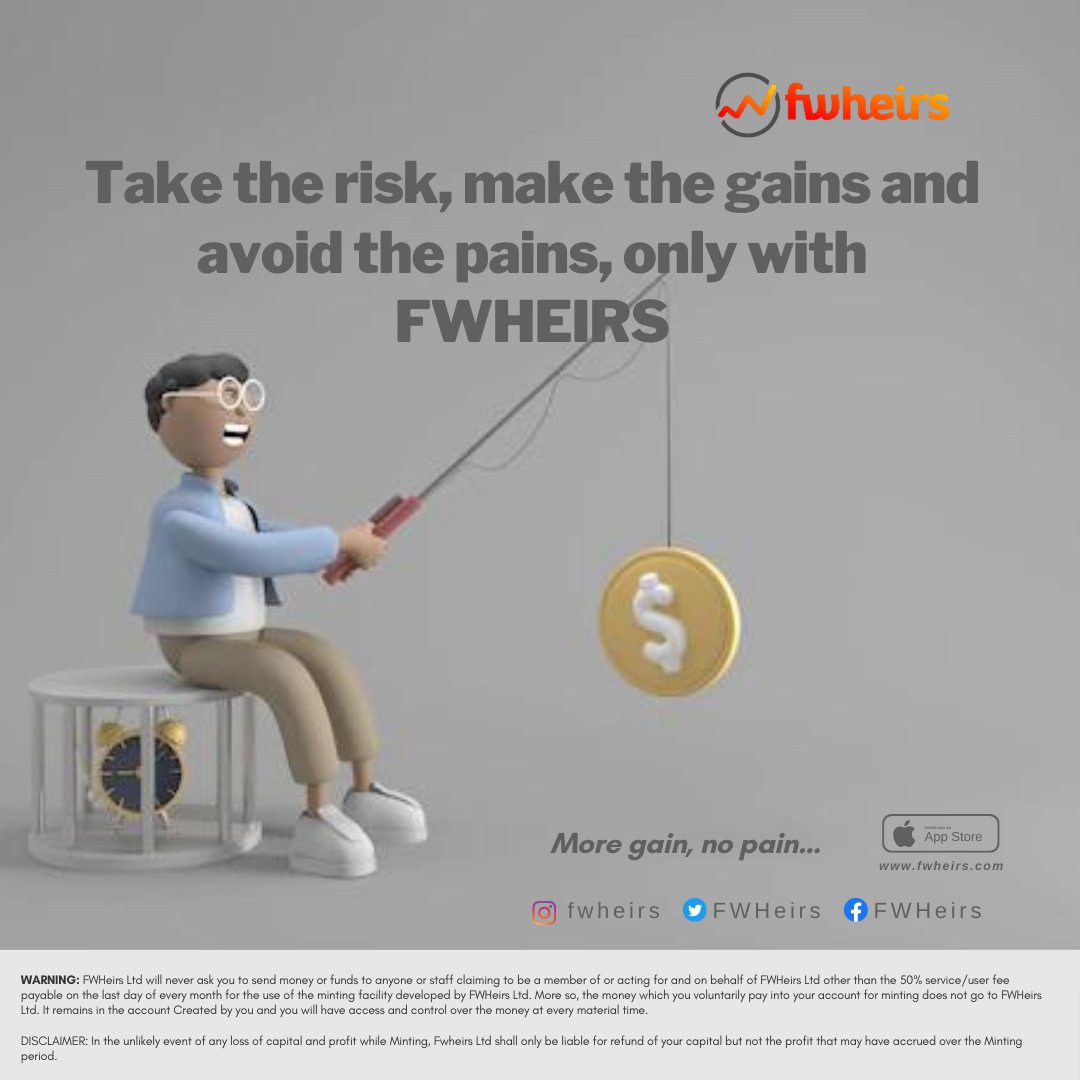 Take a leap of faith today.
You've got so much to gain and nothing to lose.

Make a move with FWHeirs via fwheirs.com.

#forex
#forextrader
#risks
#FWHeirs
#joygivers
#moregainnopain

Ahmed Tinubu|Enugu|El-Rufai|25% FCT|Kano|Davido|Dangote|Caramel|Yul Edochie