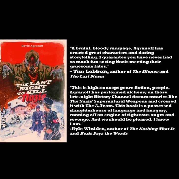 Killing a Nazi is always a good thing but it's extra poetic when vampires do it. @DAgranoffAuthor wrote an amazing novel that drops in August! 

amazon.com/Last-Night-Kil…