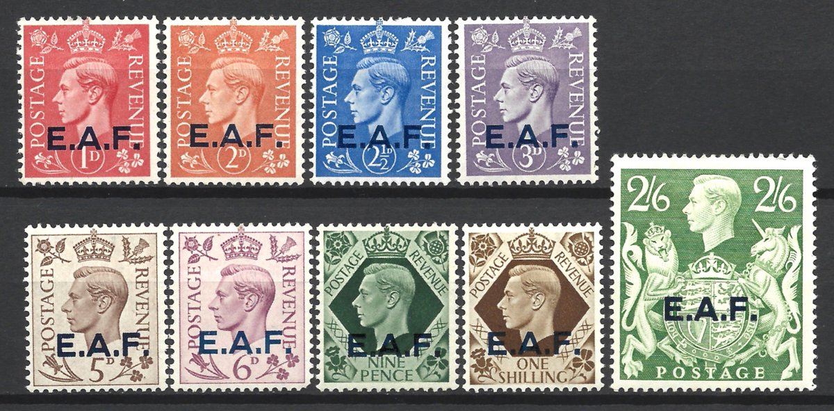 1943 Stamps of Great Britain optd E.A.F. (East Africa Forces - Somalia British Occupation)❤️❤️ #stamps #philately #collectstamps #eastafricaforces #promotephilately #stampcollection #jcphilately #kinggeorgevi #exploringstamps #filatelia #filateli #stampscollecting