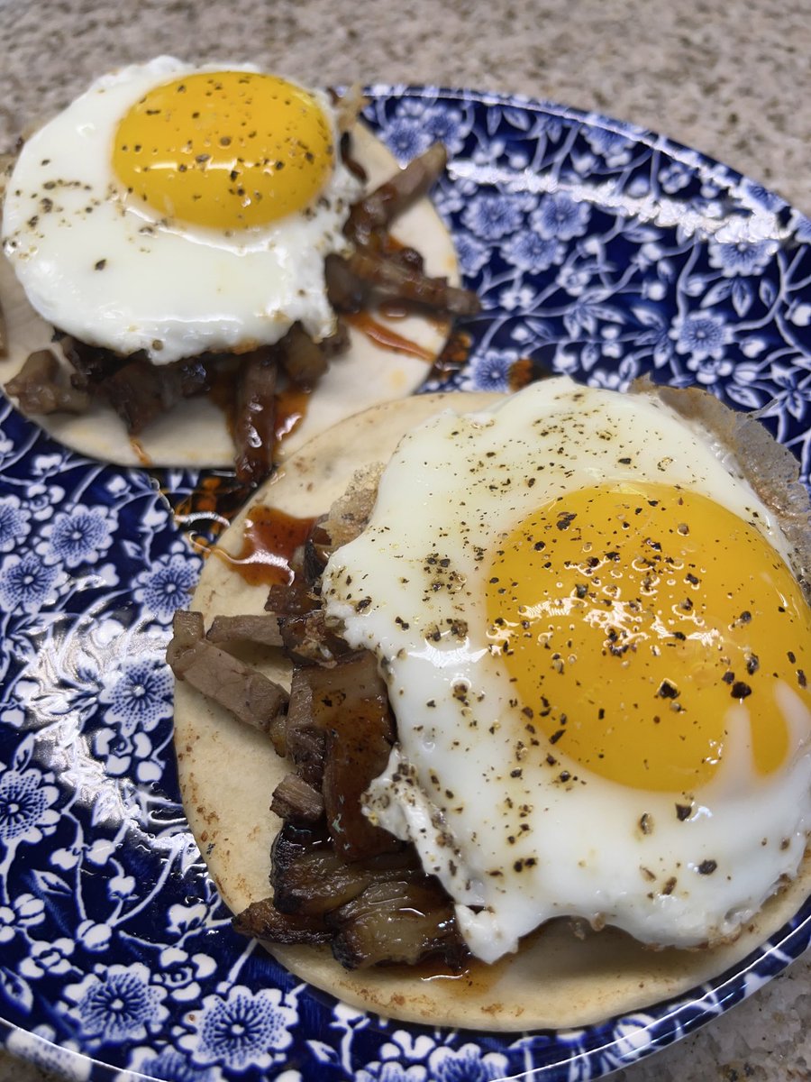 Post workout meal. Brisket and eggs.