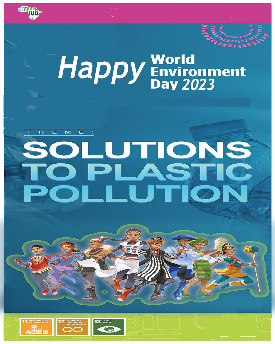 On this World Environment Day 2023, let us unite our efforts to tackle the grave issue of plastic pollution and pave the way towards a sustainable future. 

Happy World Environment Day 2023! 🌎💚
#beatplasticpollution #solutionstoplasticpollution #Greenhubafrica