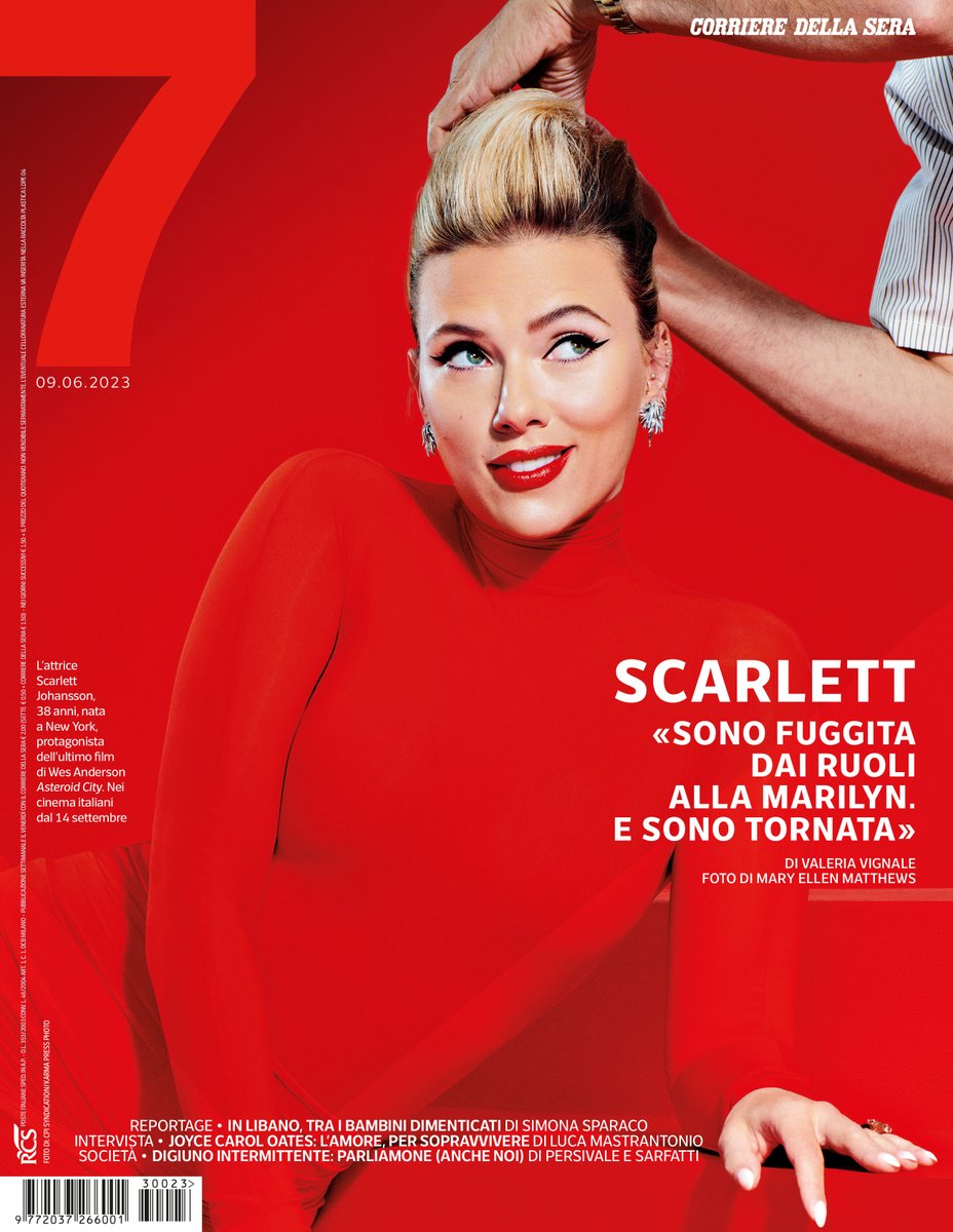 Domani su <a href="/7Corriere/">7 Corriere</a> una nuova copertina con protagonista Scarlett Johansson