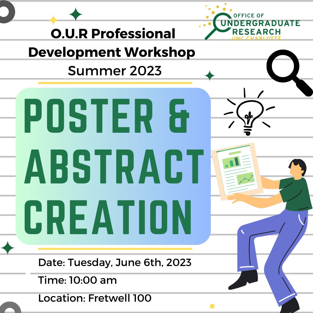 Happy Monday! Hope to see you all at this Summer's first Professional Development Workshop, Poster and Abstract Creation!