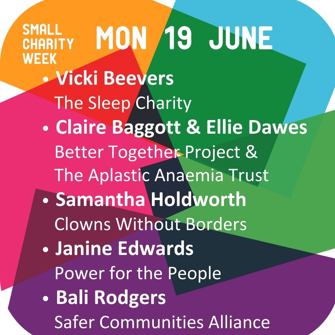 So there we have it, your first day of speakers for Small Charity Week 2023 announced &amp; bookings open. 

Who's joining us for some of these amazing webinars?

See you tomorrow for SCW Tues speaker announcements

#SmallCharityWeek
#SmallCharitiesTogether