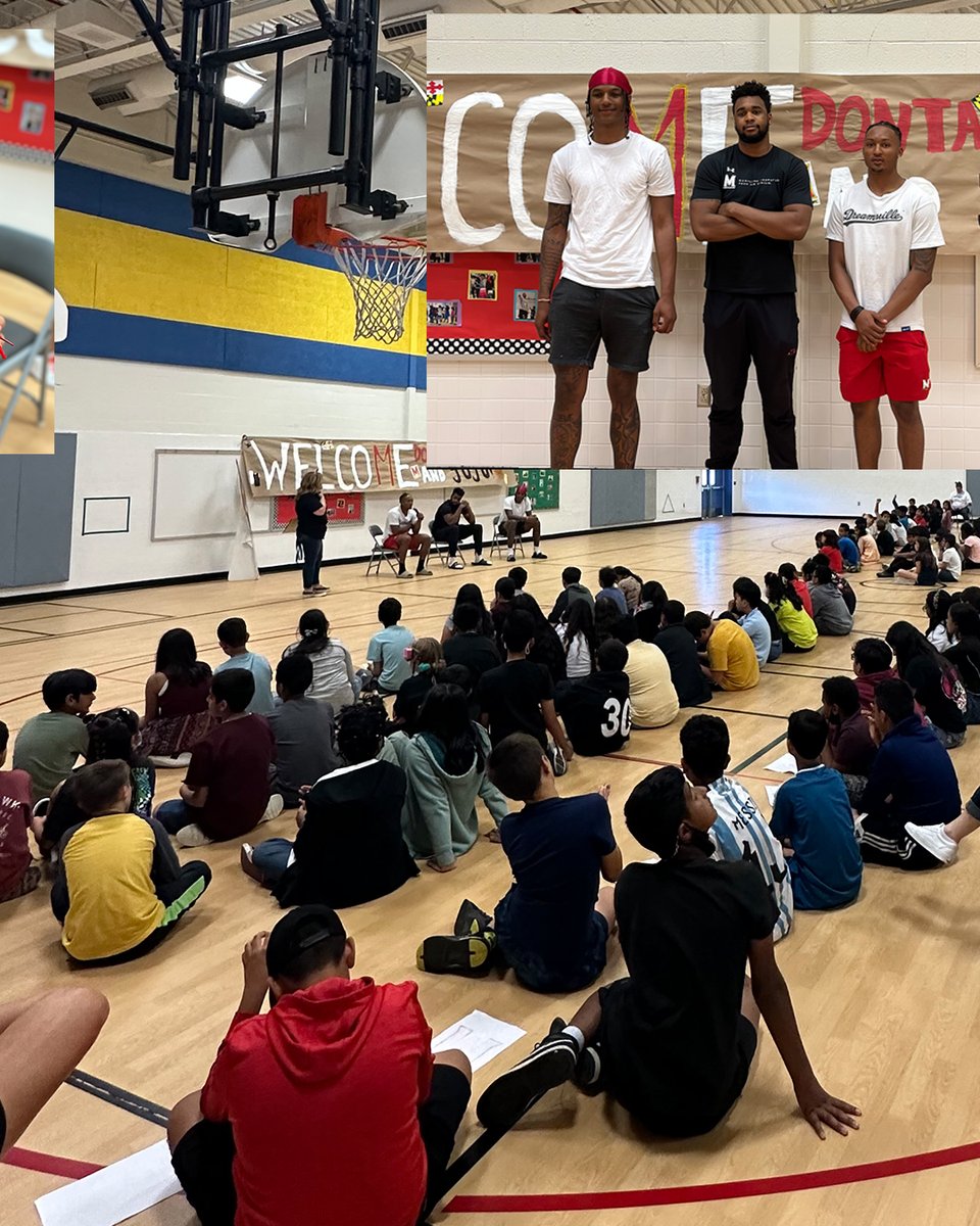 We had an awesome time hanging out with students from Garfield Elementary in Springfield, VA talking about the importance of quality education and how to persevere when faced with challenges. Thank you Garfield Elementary for all of your energy! #MarylandBasketball #TurtleNIL