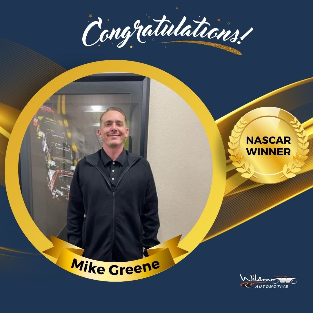 We are thrilled to share that our incredible employee, Mike Greene, has also won in the NASCAR experience! 🥇🏆

Congratulations, Mike Greene! We are so proud of you! 👏👏👏

#nascar #nascarracing #toyotaoforange #toyotaoforangecounty #wilsonautomotive