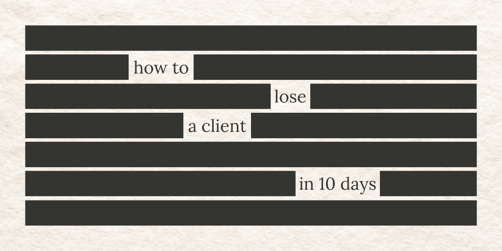 If you love early 2000s romantic comedies and keeping your clients - you'll get a kick out of this list. granularmarketing.com/how-to-lose-an…