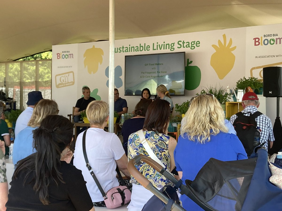 Final #FoodMattersTV session on the @giyireland Sustainable Living stage was ‘Eat More Plants’ - thanks @BordBiaBloom for giving a platform at the centre of the show to discuss issues around sustainable food and thanks to our amazing speakers and consistently engaged audience