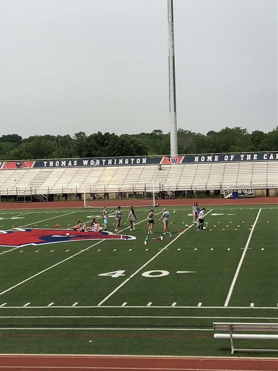 TWGsoc's tweet photo. Day 1 kids soccer ⚽️ camp! What a great day! #itsworthit #SummerCamp @wcsdistrict @TWHSAthletics #FutureFlock https://t.co/3w3uQs1fpl