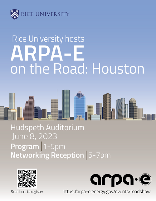 ARPA-E goes on the road to Houston this week!
Join ARPA-E Director Evelyn Wang and ARPA-E Program Directors, Fellows, and T2M Advisors as they provide insights into ARPA-E's energy technology development efforts.
Register here: bit.ly/3qm8siR
#ARPAEontheRoad