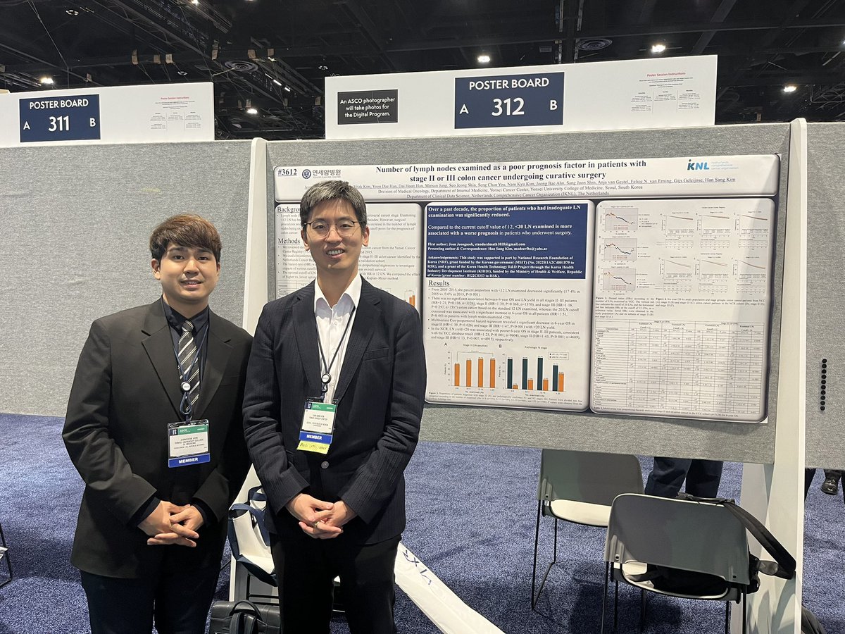 Happy to present the collaborative work between Netherlands comprehensive cancer organisation (IKNL) and Yonsei Cancer Center in Korea in Colon cancer. Congrats to Jeongseok (1st author &amp; 4th year medical student!)