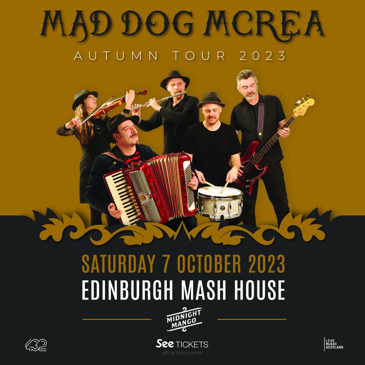 Live Music Scotland (@livemusicsco) on Twitter photo COMING SOON π Plymouth festival faves <a href="/MadDogMcrea/">Mad Dog Mcrea</a> blend a mixture of folk rock, pop, gypsy jazz and bluegrass to joyous effect and bring the party to Edinburgh #MashHouse for a big night in the capital on Sat 7 October!
π Tickets on sale NOW: bit.ly/3UbRj6x COMING SOON π Plymouth festival faves <a href="/MadDogMcrea/">Mad Dog Mcrea</a> blend a mixture of folk rock, pop, gypsy jazz and bluegrass to joyous effect and bring the party to Edinburgh #MashHouse for a big night in the capital on Sat 7 October!
π Tickets on sale NOW: bit.ly/3UbRj6x
